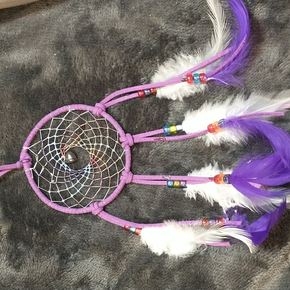 Beautiful 1 of a kind (colorfully) Beaded purple Dreamcatcher. - Picture 6 of 7